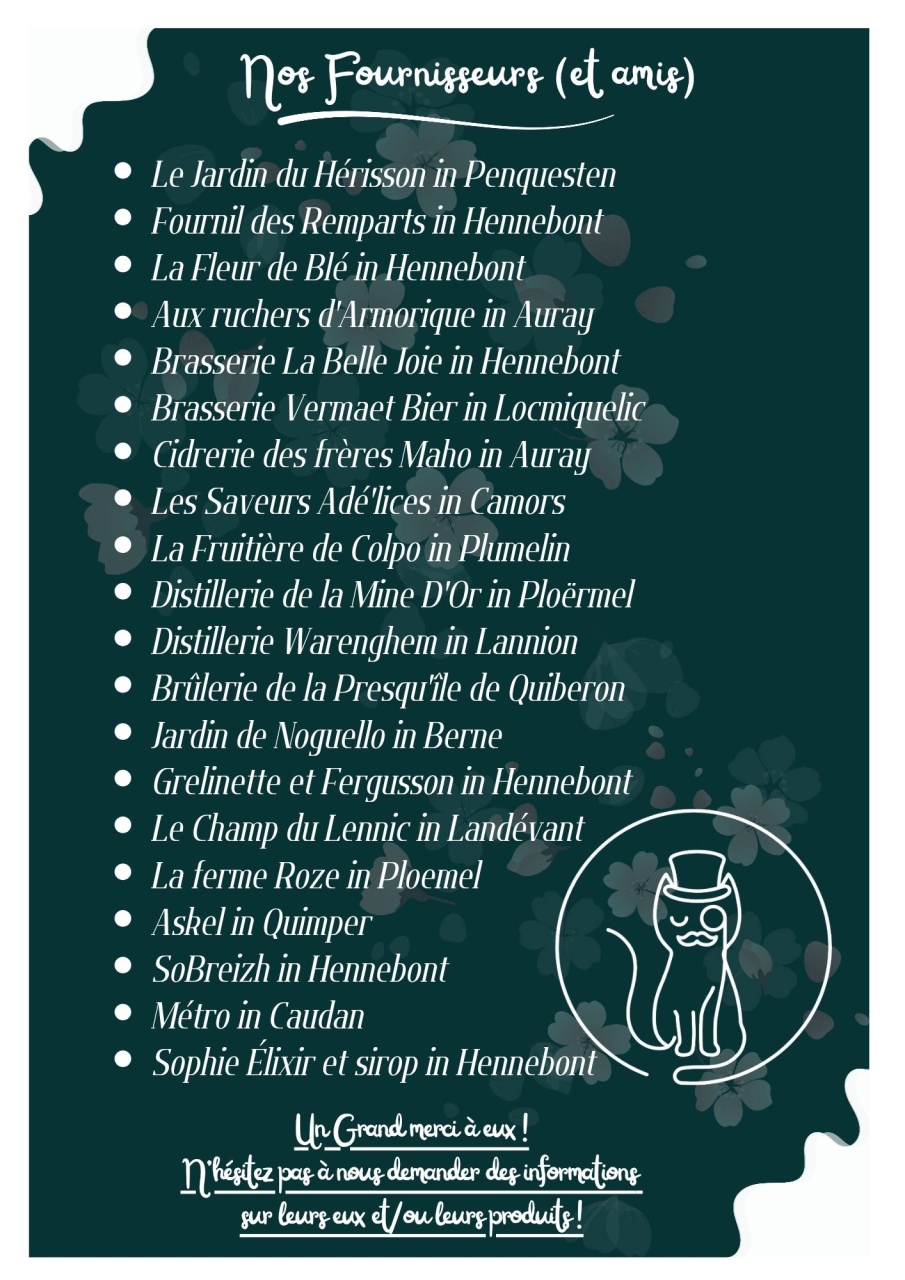 Nous travaillons local - Le Chat Botté - restaurant HENNEBONT - meilleur resto HENNEBONT